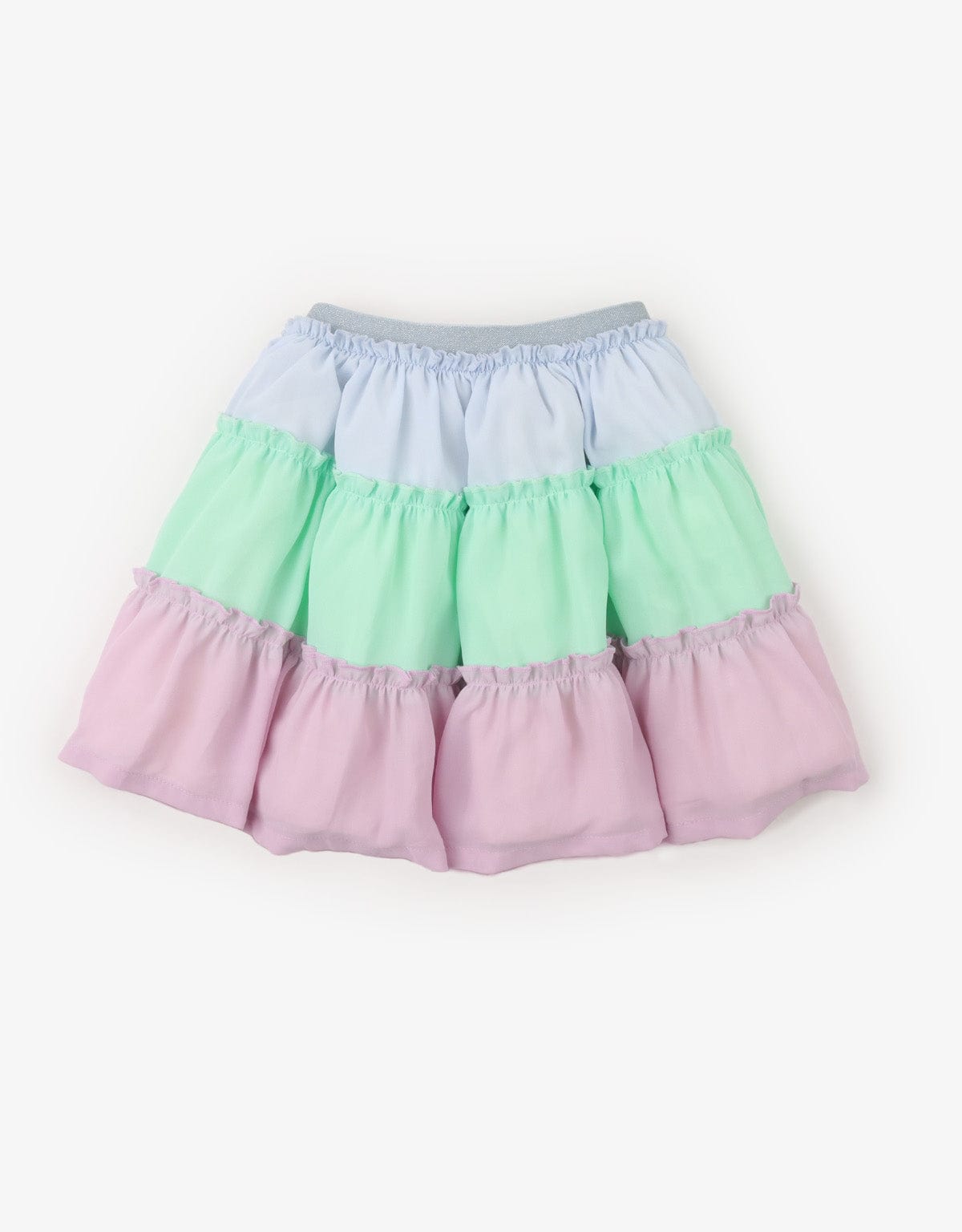 جينجرسنابس تنورة موردة شفافة مبطنة بناتي مكشكشة متعدد الألوان