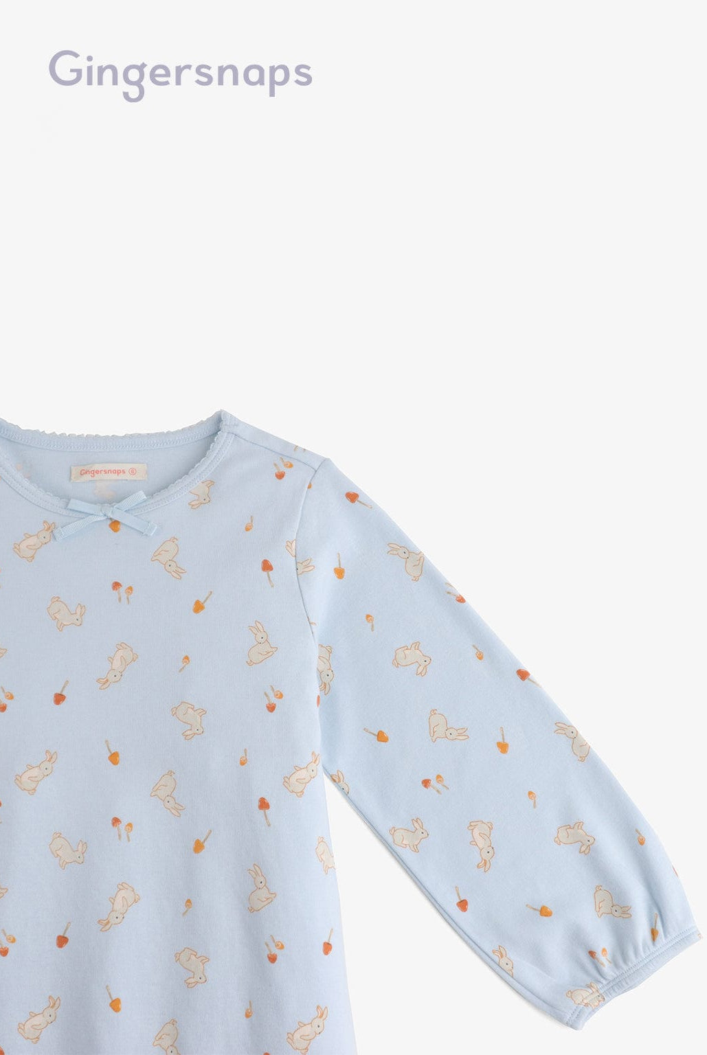جينجرسنابس فستان نوم بناتي بنقشات خفيفة أزرق