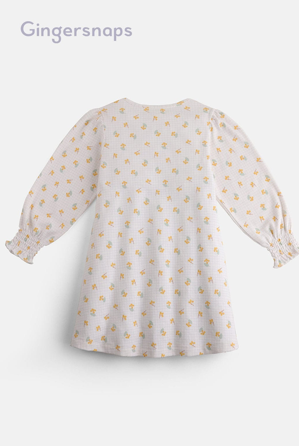 جينجرسنابس فستان نوم بناتي منقوش بأكمام مطاطية متعدد الألوان