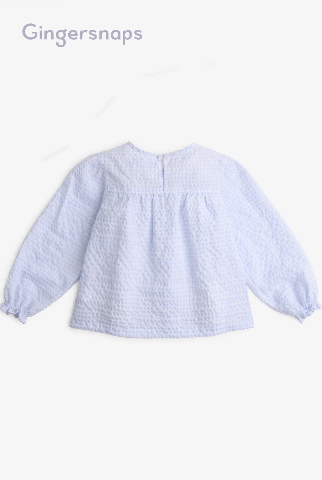 جينجرسنابس بيجامة نوم كم طويل بناتي أزرق