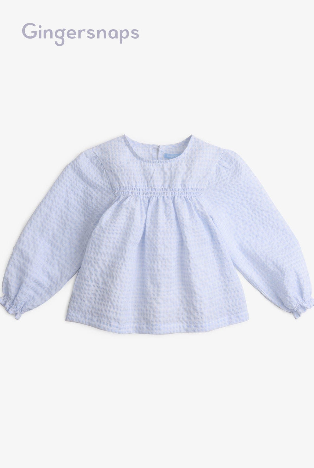 جينجرسنابس بيجامة نوم كم طويل بناتي أزرق