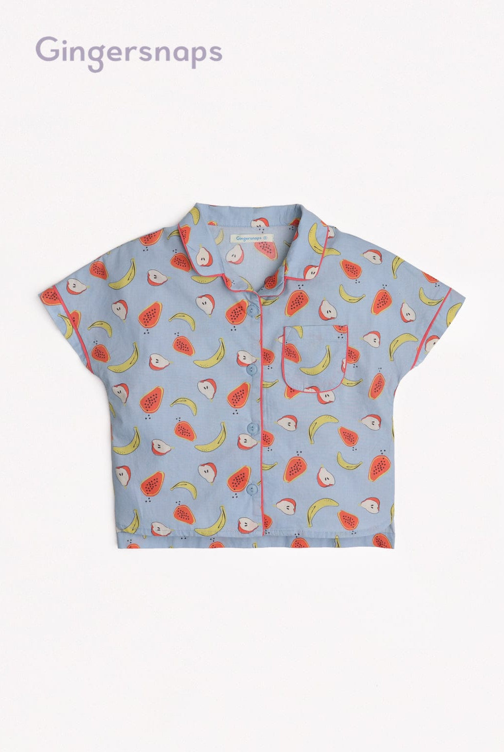 جينجرسنابس بيجامة بناتي قطعتين تيشيرت وشورت منقوشة متعدد الألوان