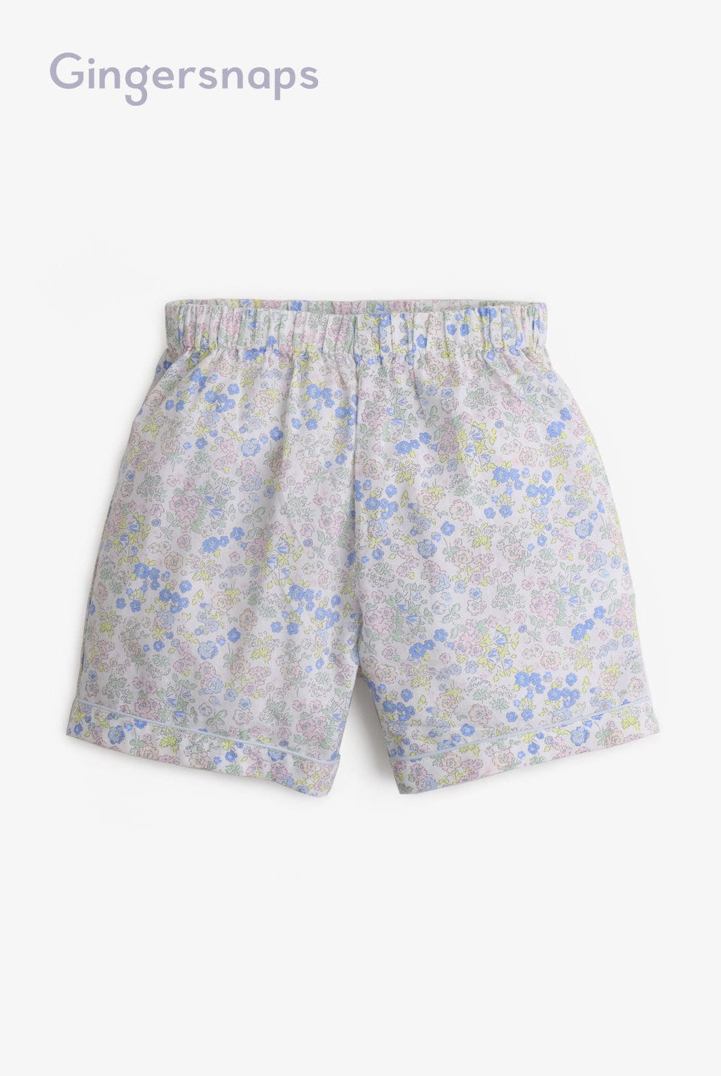 جينجرسنابس بيجامة بلوزة نص كم وشورت منقوش بناتي متعدد الألوان