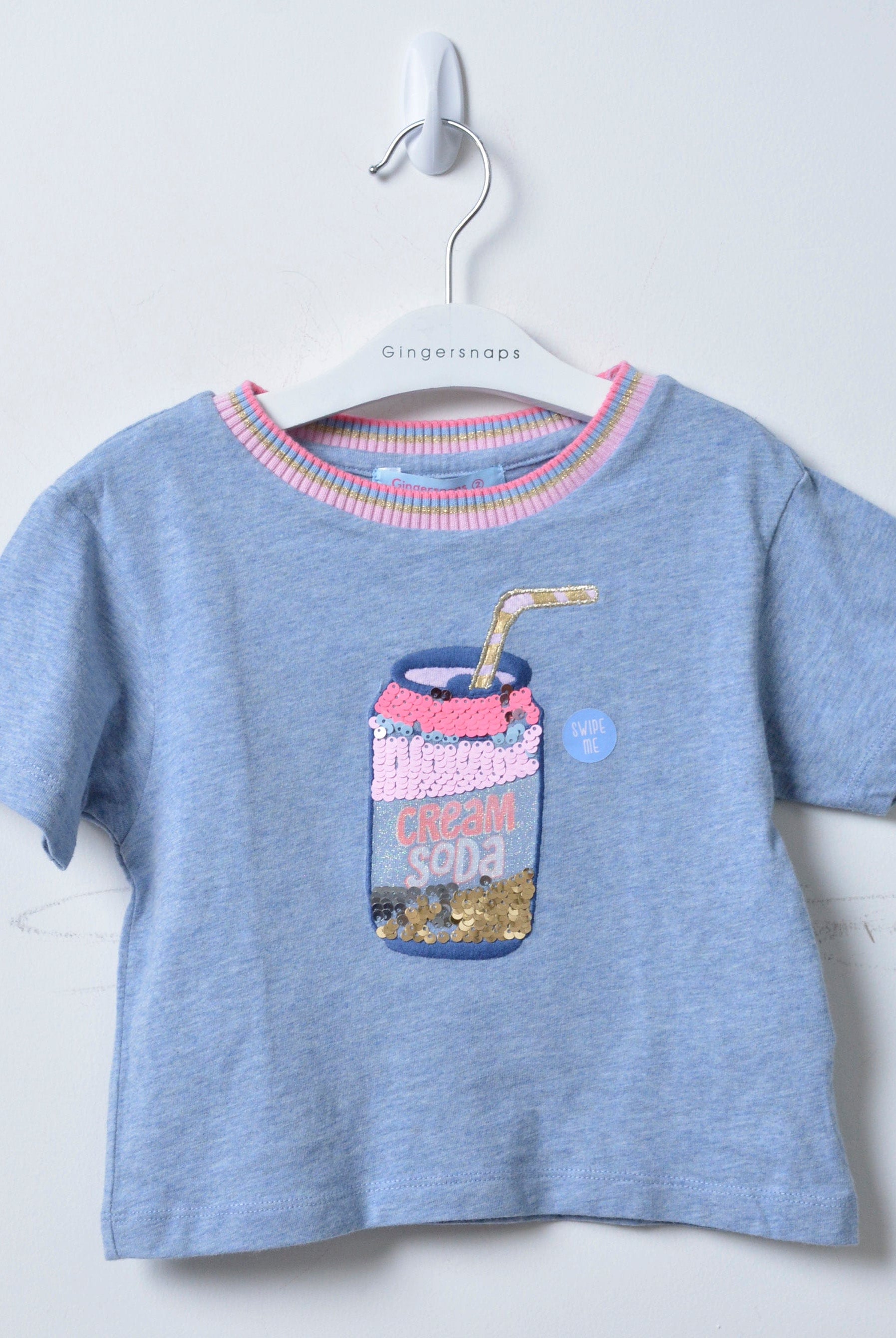 جينجرسنابس بلوزة بناتي نص كم أزرق جينز