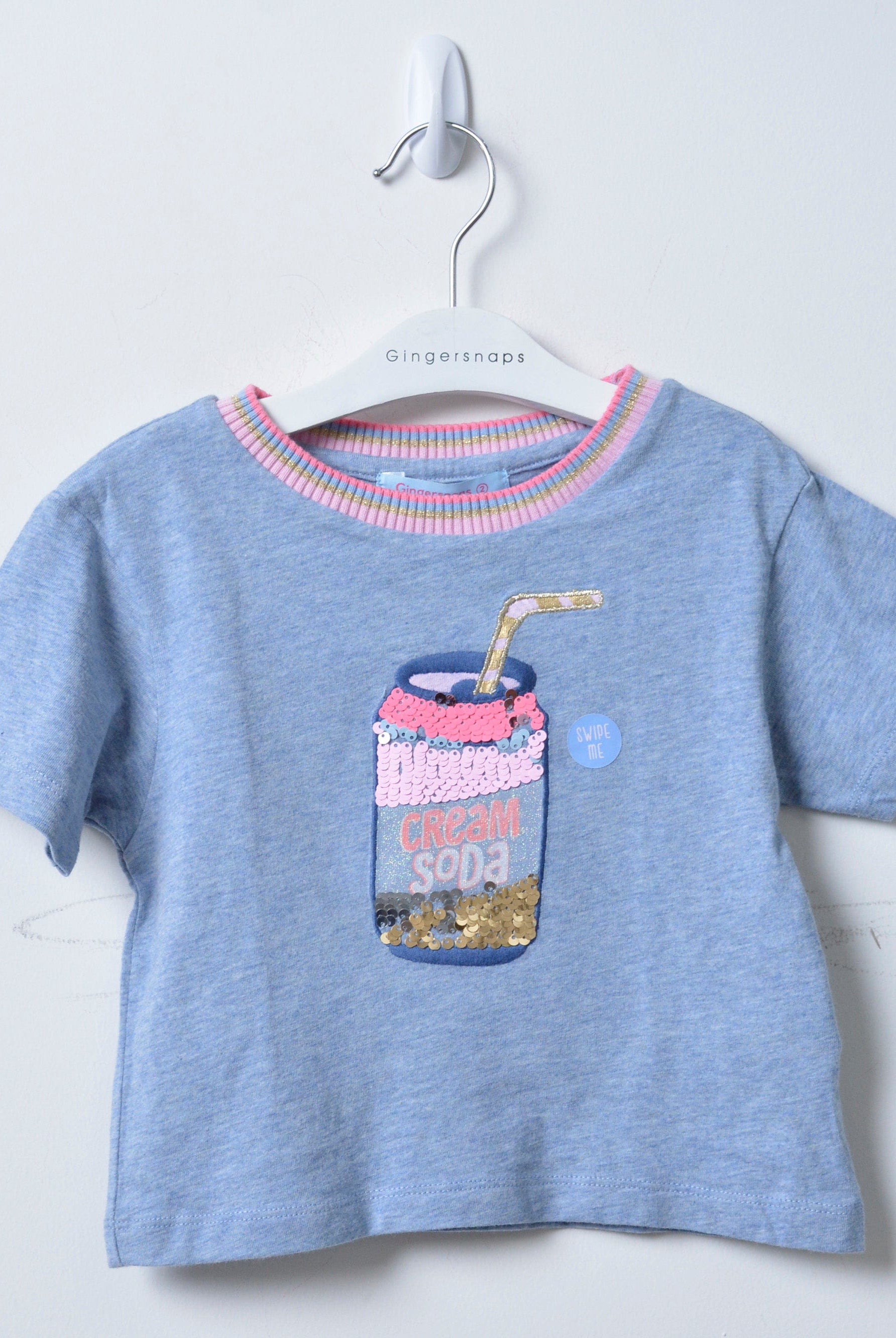 جينجرسنابس بلوزة بناتي نص كم أزرق جينز