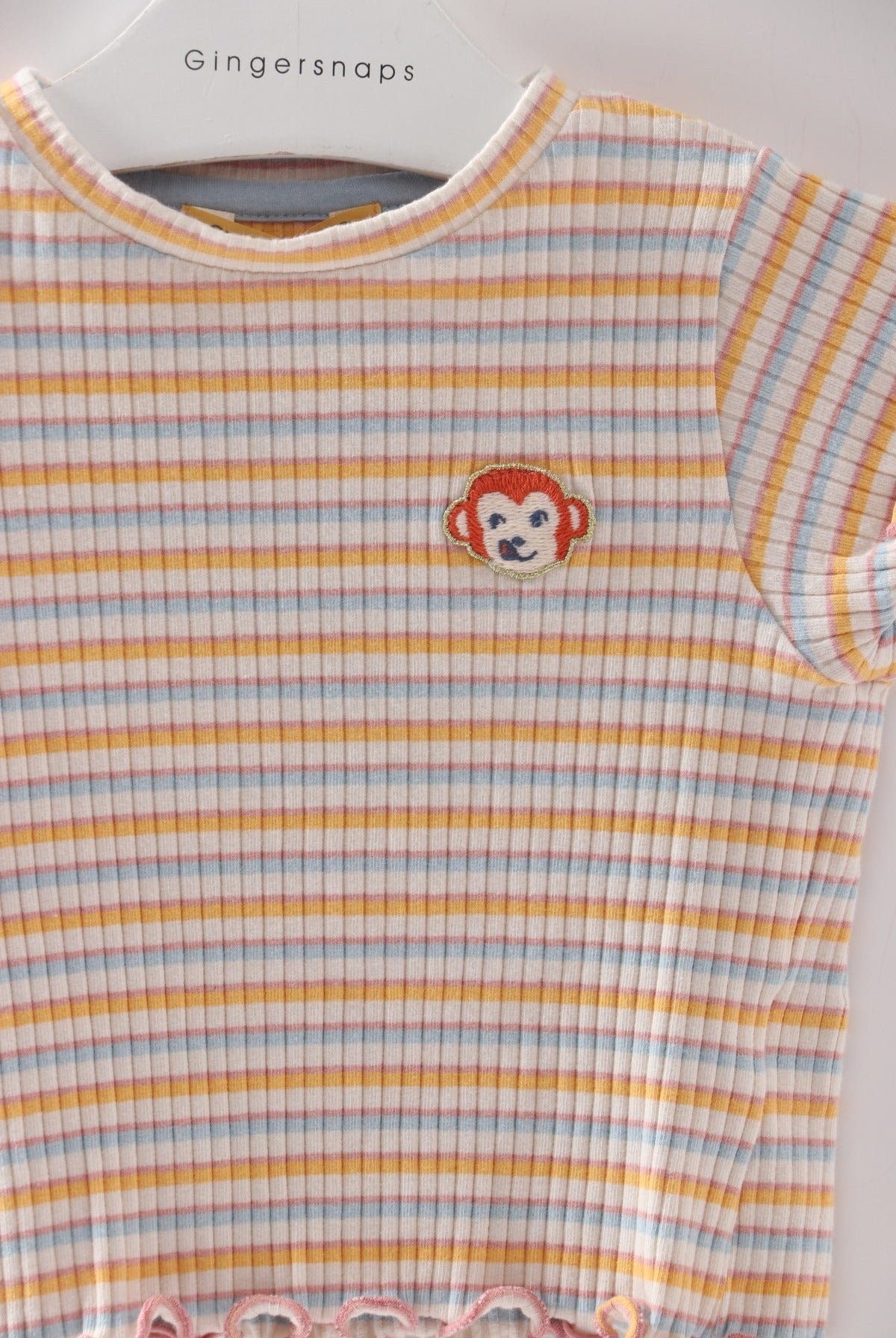 جينجرسنابس تيشيرت مخططة بالعرض كم قصير متعدد الألوان