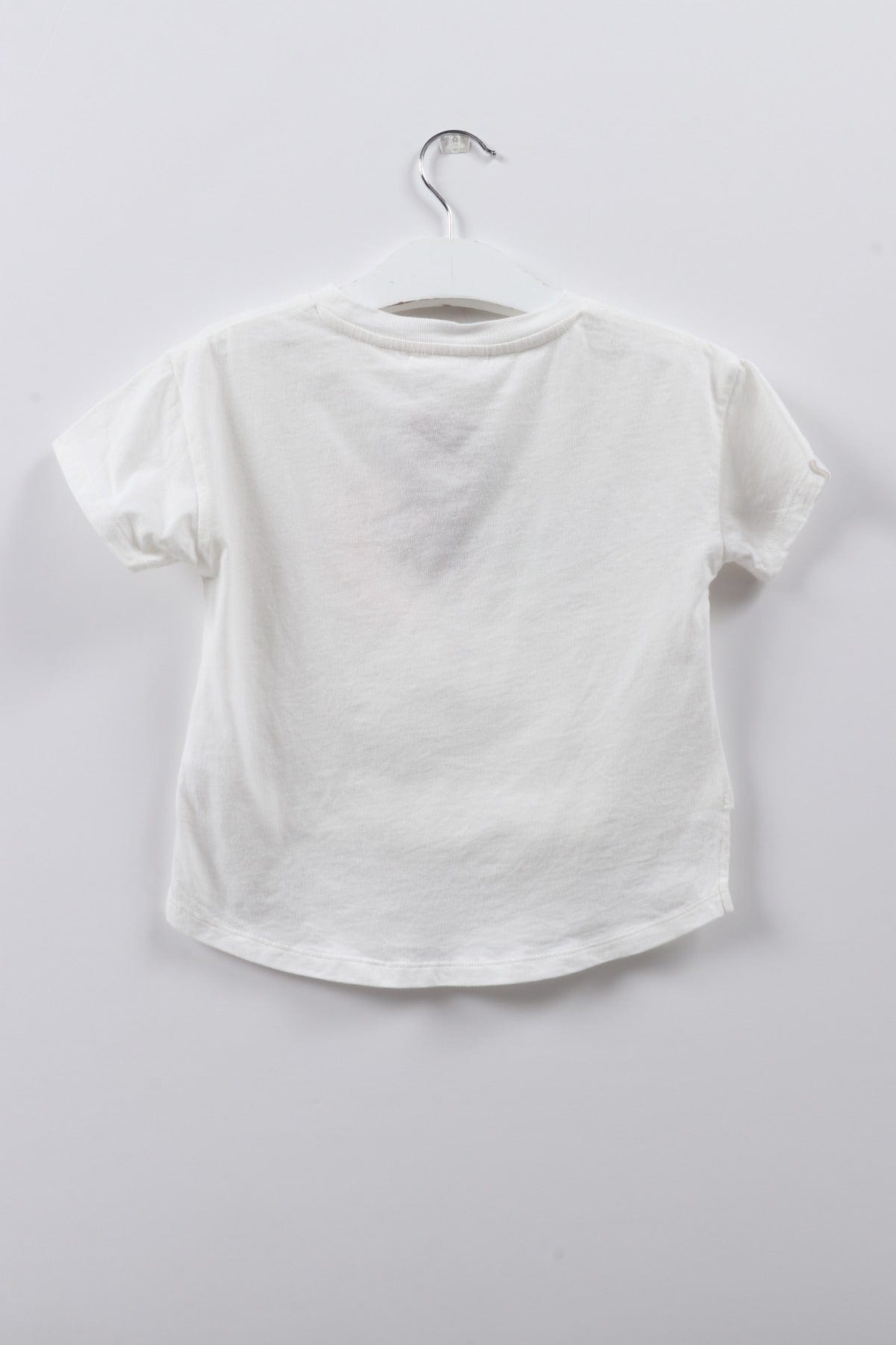 جينجرسنابس تي شيرت بناتي قصير بطبعة أمامية أوف وايت