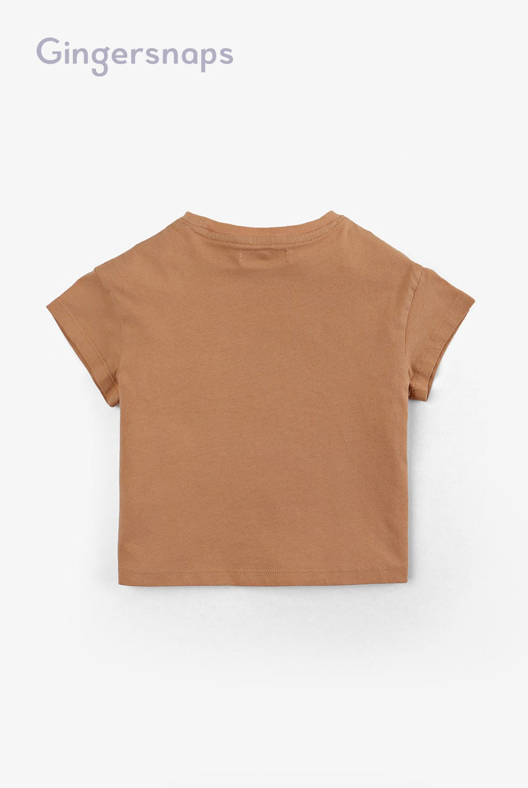 جينجرسنابس تيشيرت بنات بطبعة وردة بني