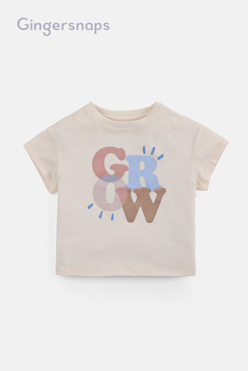 جينجرسنابس تيشيرت بنات بنمط كتابة أبيض