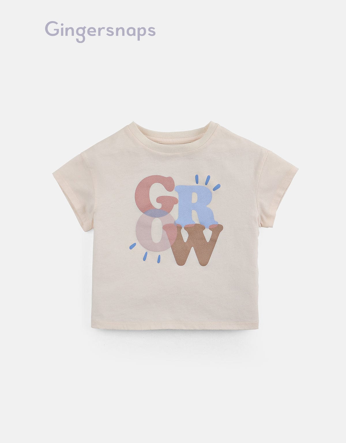 جينجرسنابس تيشيرت بنات بنمط كتابة أبيض