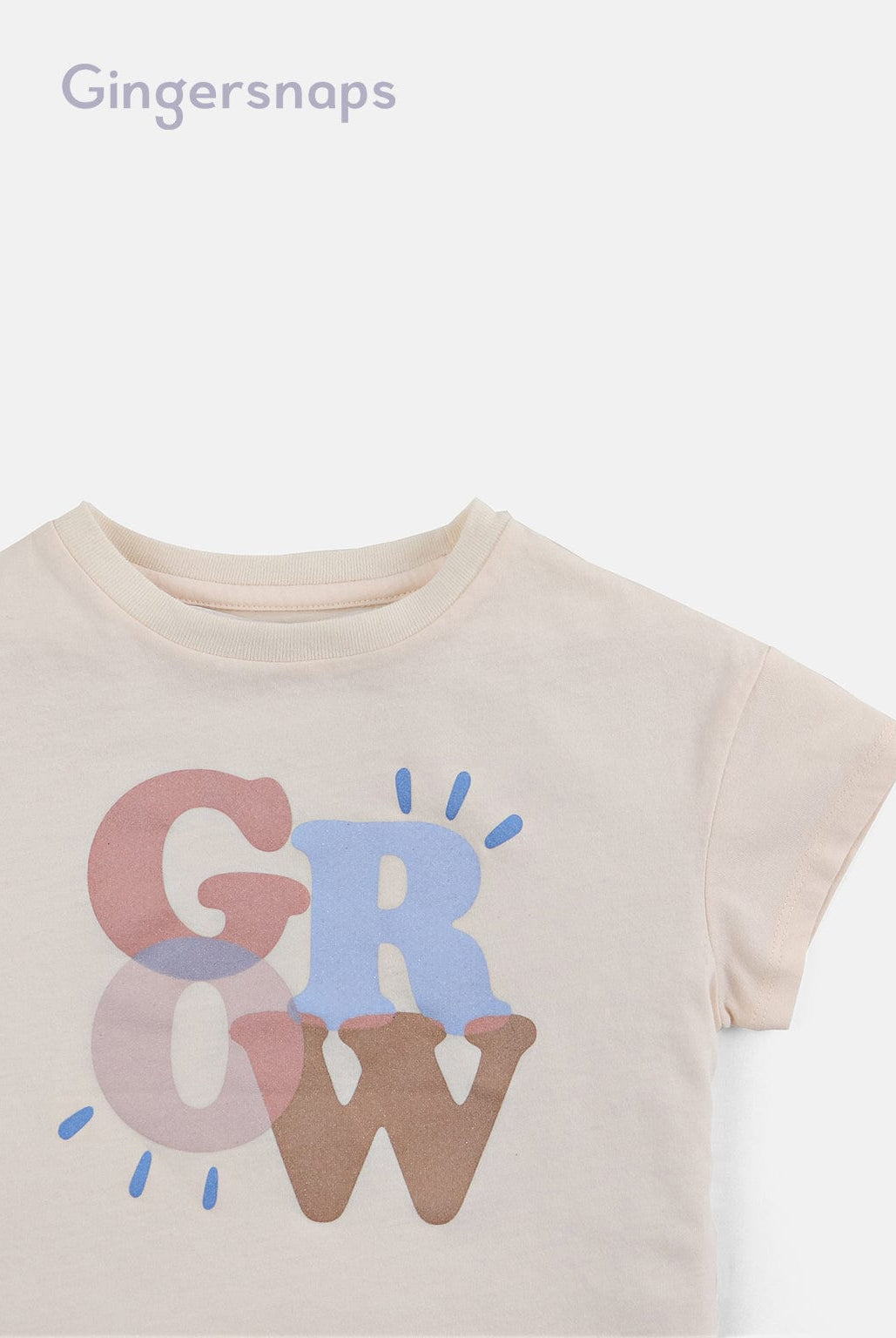 جينجرسنابس تيشيرت بنات بنمط كتابة أبيض