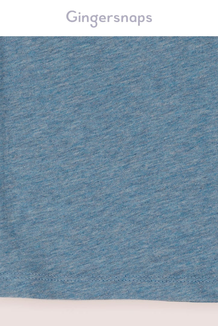 جينجرسنابس تي شيرت بناتي بطبعة كتابة أزرق فيروزي