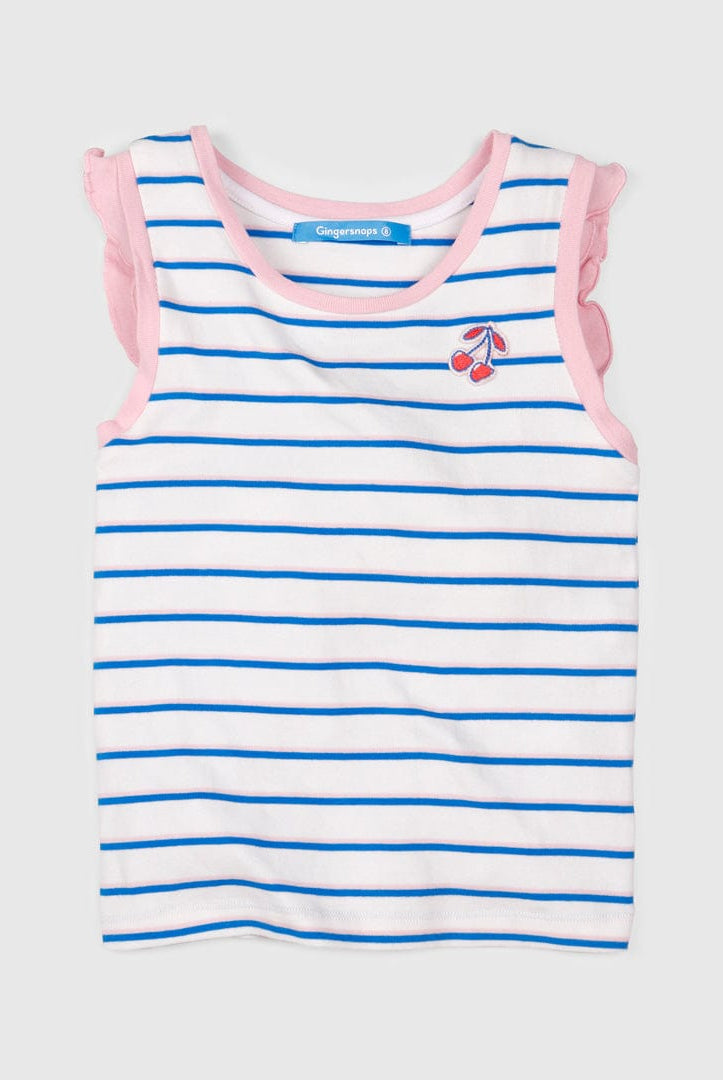 جينجرسنابس بلوزة كت مخططة بالعرض بناتي متعدد الألوان