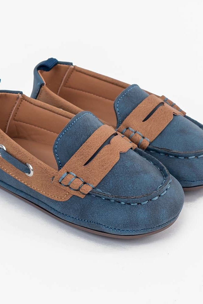 جينجرسنابس حذاء ولادي رضع ملون أزرق داكن/بني