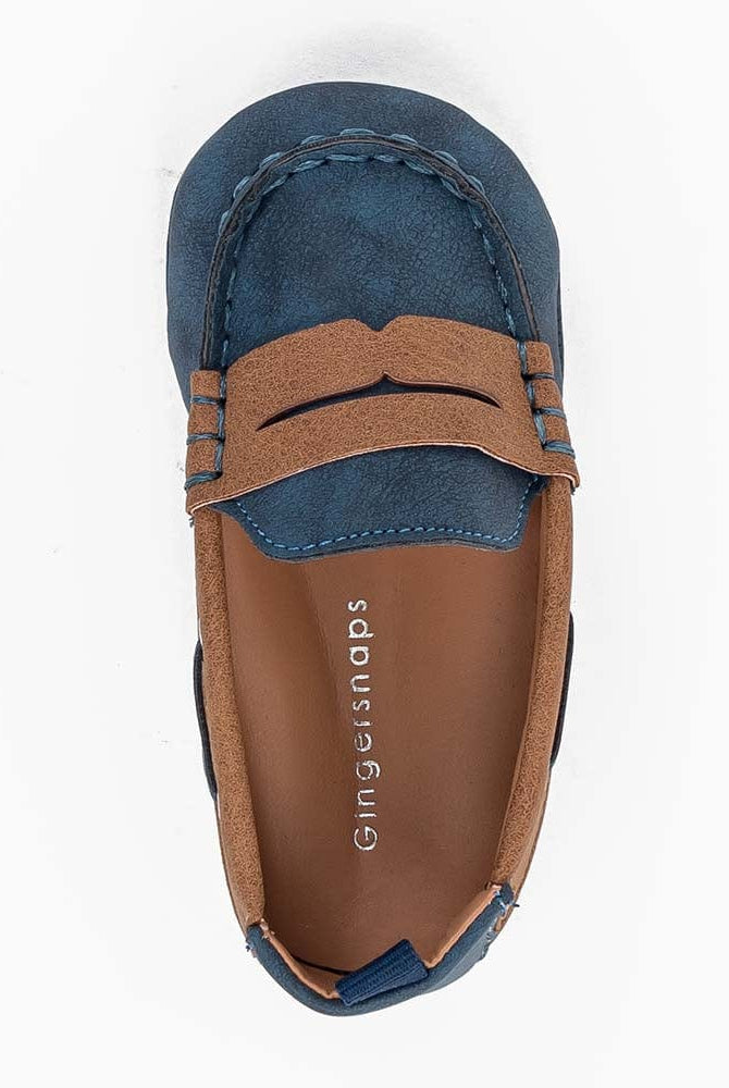 جينجرسنابس حذاء ولادي رضع ملون أزرق داكن/بني