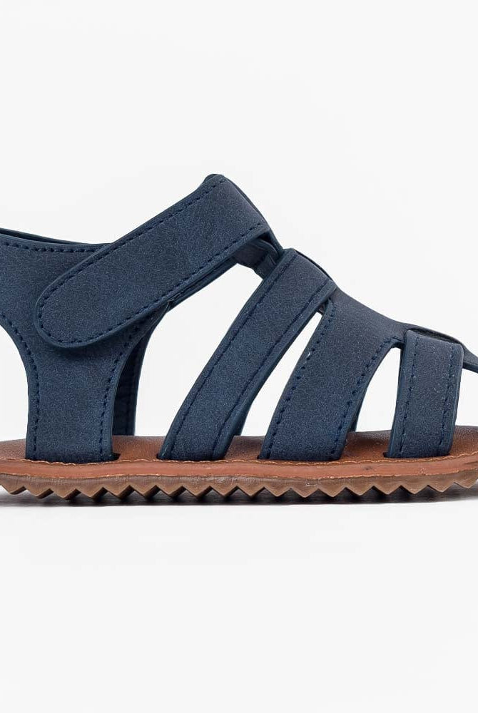 جينجرسنابس حذاء ولادي رضع مفتوح سادة أزرق غامق