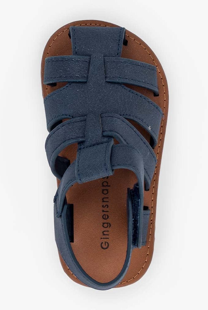 جينجرسنابس حذاء ولادي رضع مفتوح سادة أزرق غامق