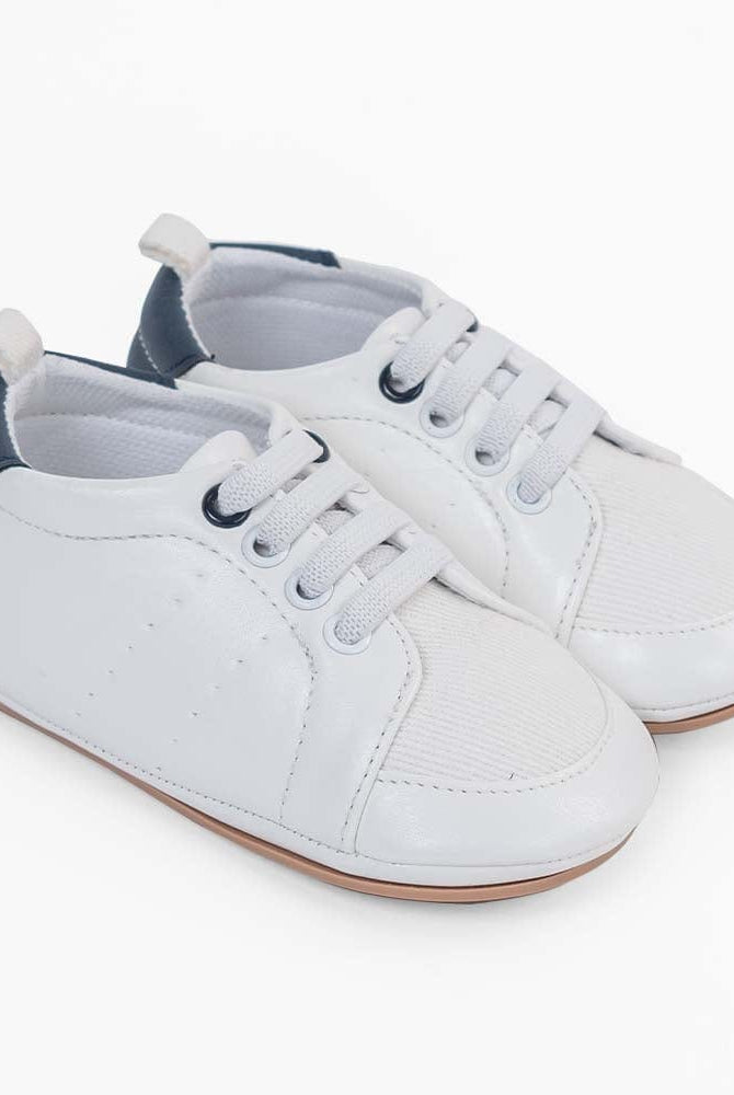 جينجرسنابس حذاء ولادي رضع رياضي سادة ابيض / ازرق