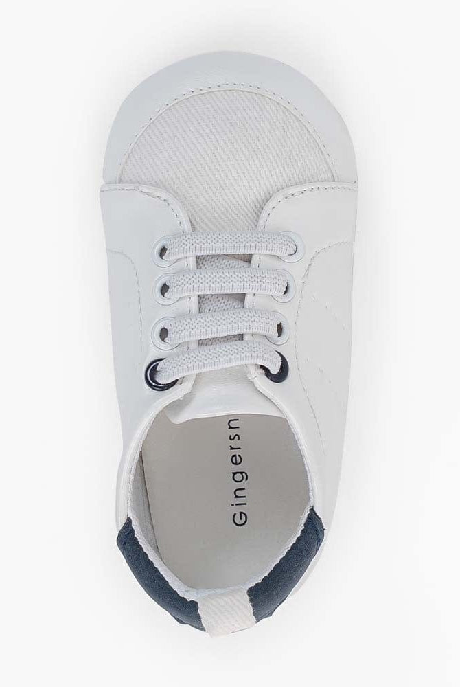 جينجرسنابس حذاء ولادي رضع رياضي سادة ابيض / ازرق