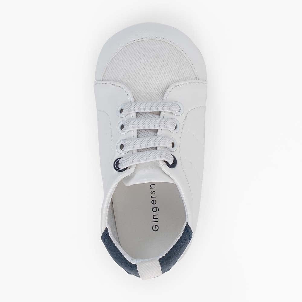 جينجرسنابس حذاء ولادي رضع رياضي سادة ابيض / ازرق