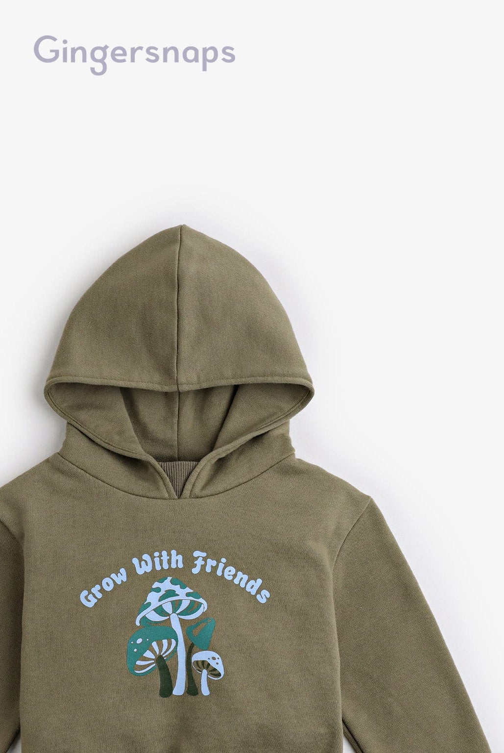 جينجرسنابس هودي بقعبة كم طويل رضع أولادي أخضر