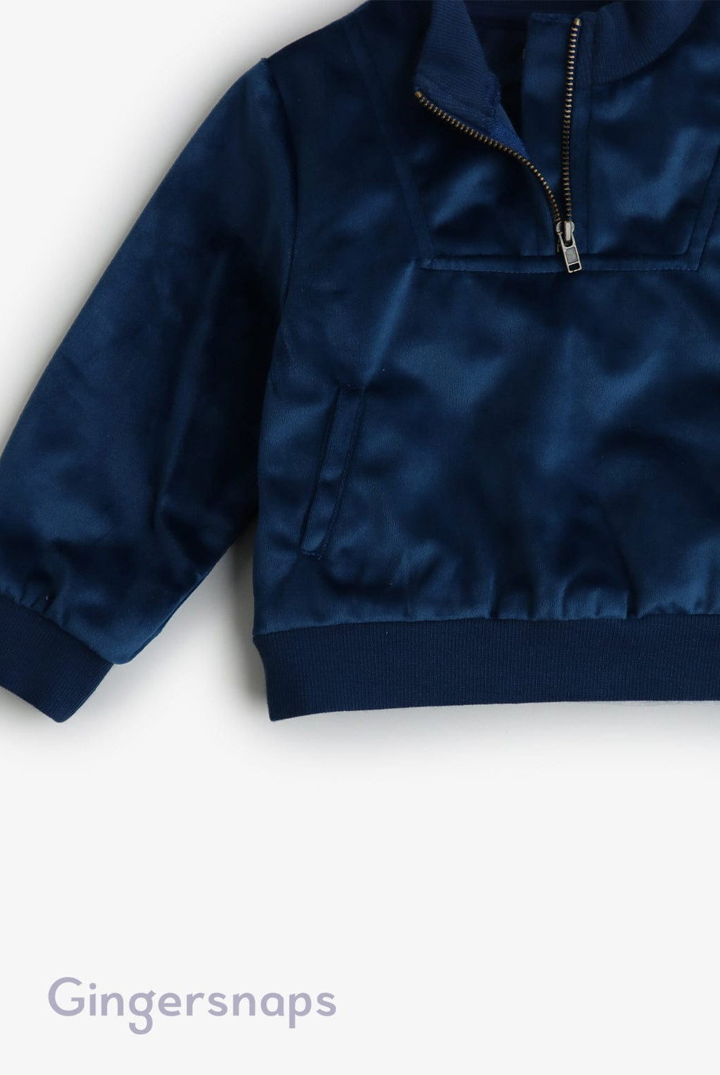 جينجرسنابس سويت شيرت رضع أولادي كم طويل وسحاب أزرق