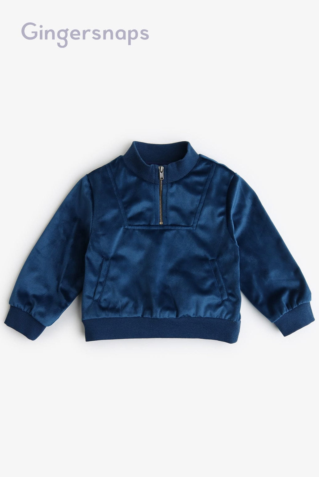 جينجرسنابس سويت شيرت رضع أولادي كم طويل وسحاب أزرق