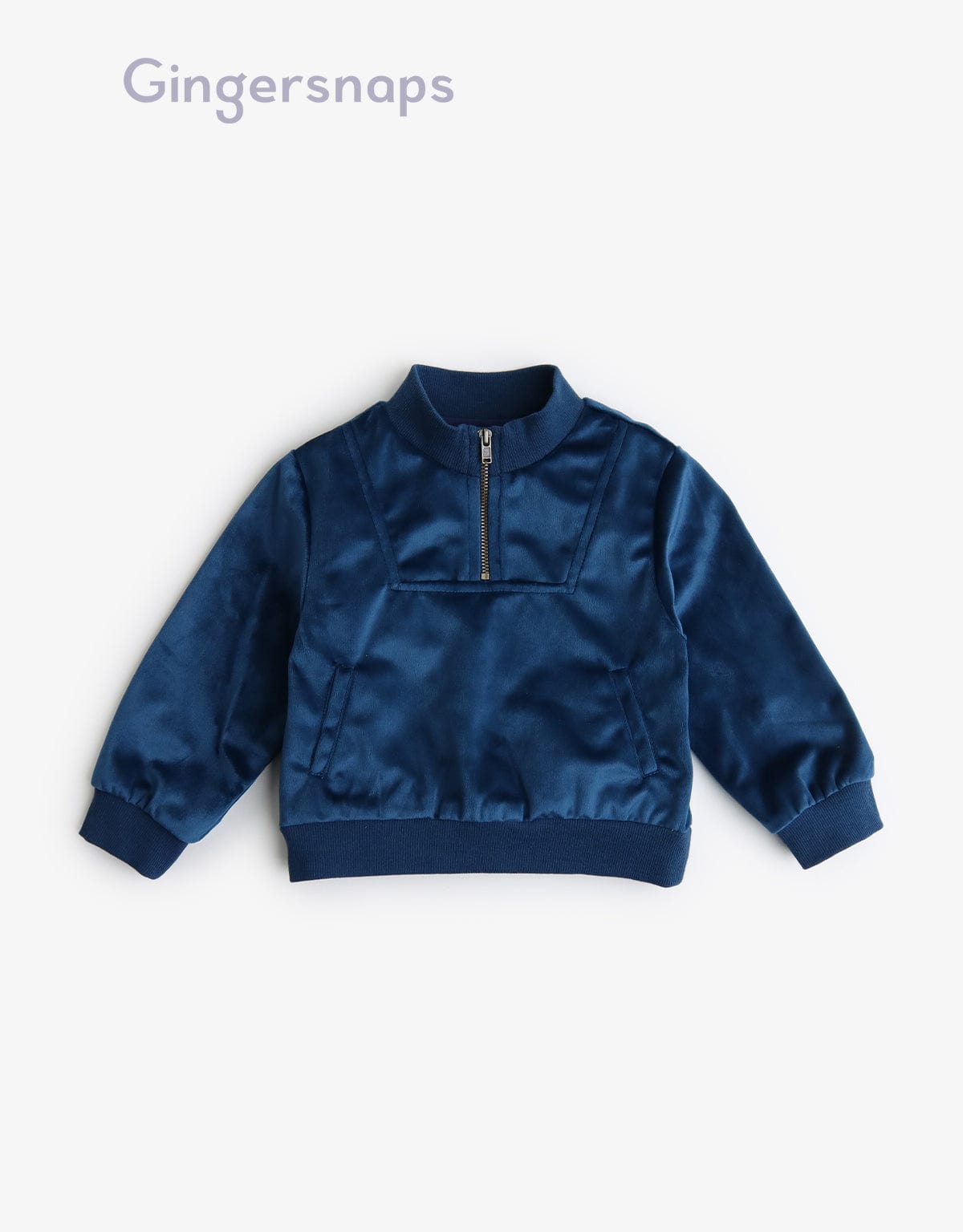 جينجرسنابس سويت شيرت رضع أولادي كم طويل وسحاب أزرق