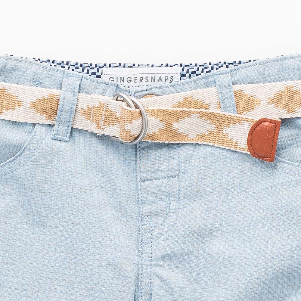 جينجرسنابس شورت قصير بجيوب ولادي رضع أزرق فاتح