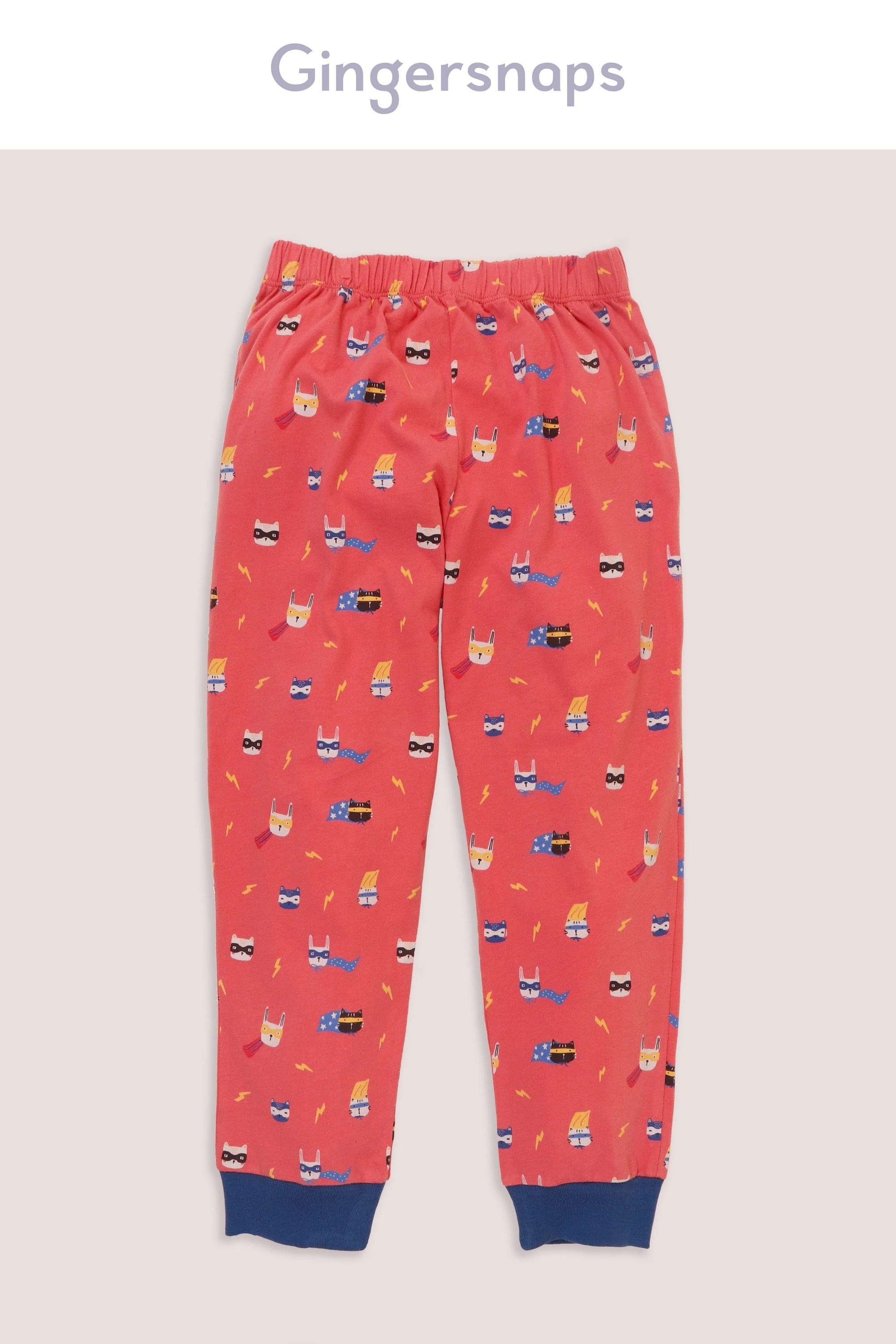 جينجرسنابس بيجامة اولاد رضع بطبعة بطل خارق ازرق واحمر