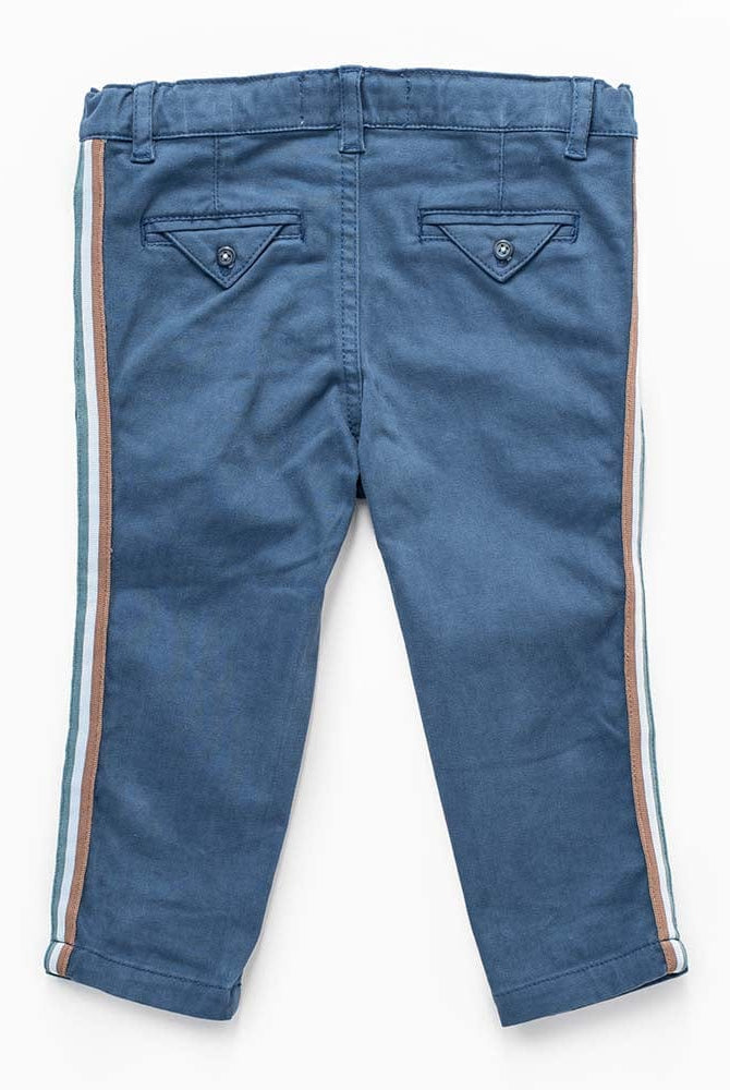 جينجرسنابس بنطلون اطفال رضع ولادي سادة بجيوب دينم أزرق غامق