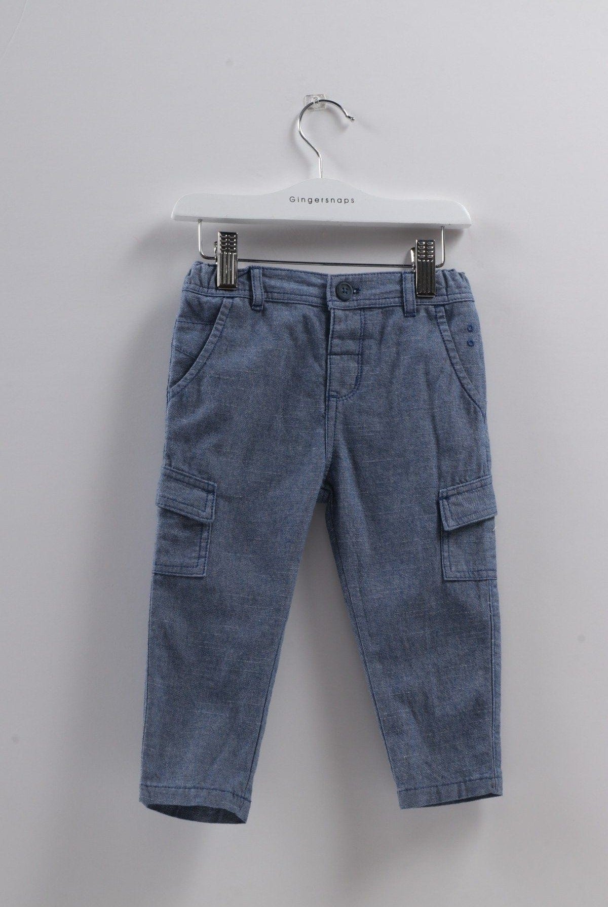 جينجرسنابس بنطلون اطفال رضع ولادي بجيوب أمامية وجانبية أزرق