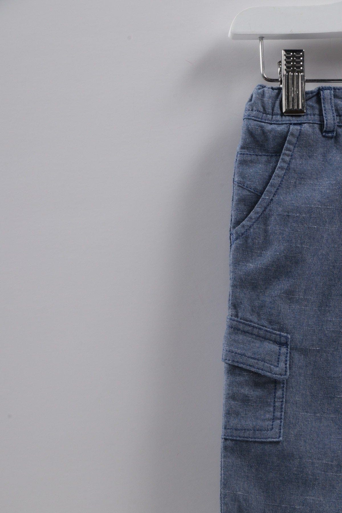 جينجرسنابس بنطلون اطفال رضع ولادي بجيوب أمامية وجانبية أزرق