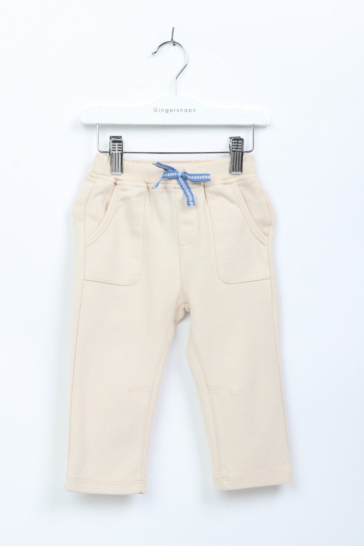 جينجرسنابس بنطلون اطفال ولادي سويت بانتس سادة برباط خصر أصفر
