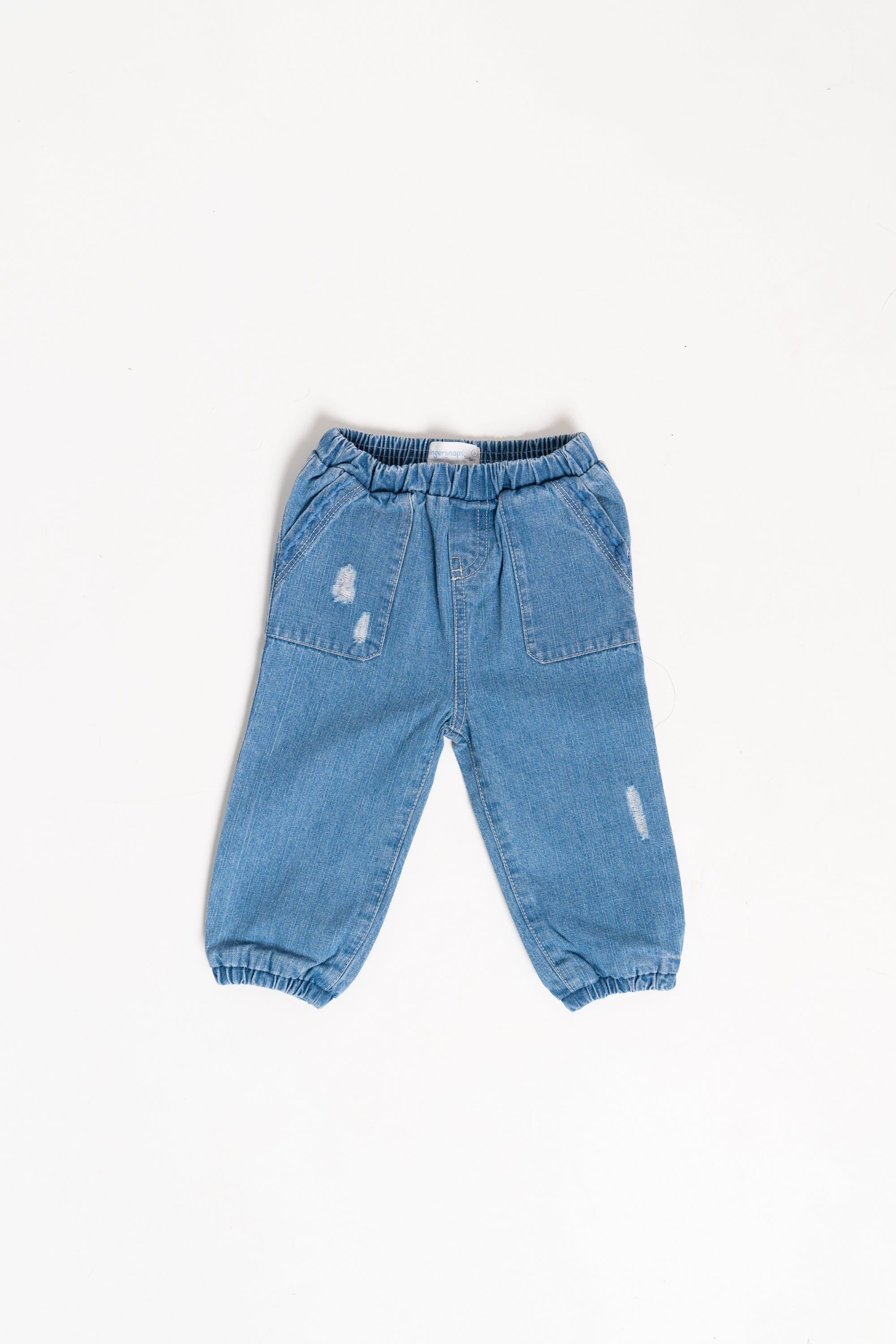 جينجرسنابس بنطلون باجي بجيوب مقطع ولادي أزرق