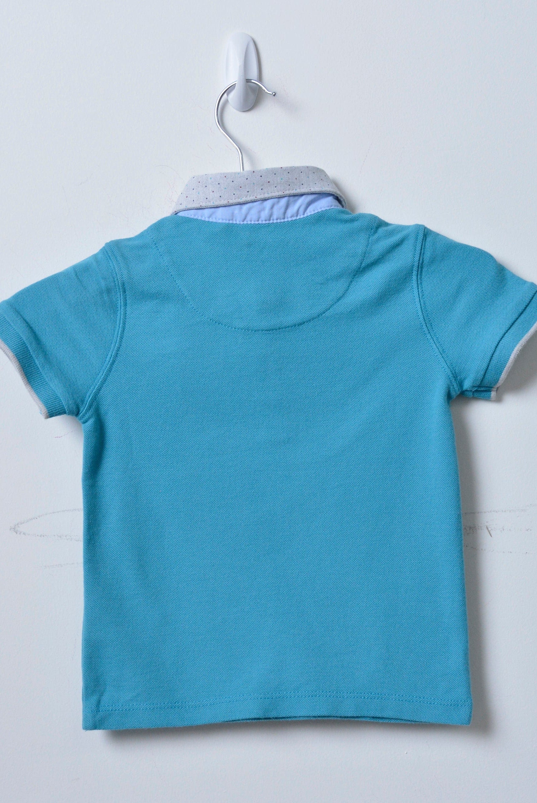 جينجرسنابس تي شيرت أولادي بولو بجيب أمامي لانترن بلو