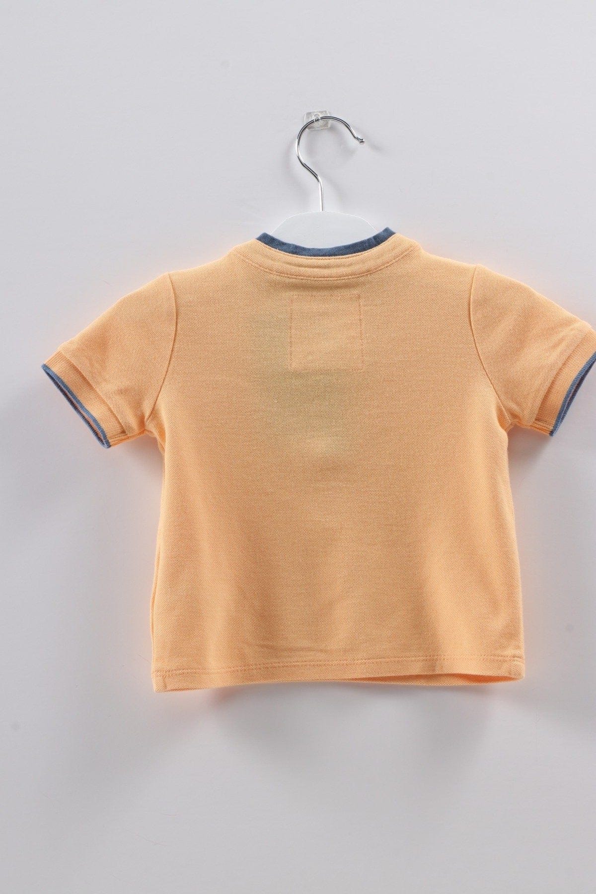 جينجرسنابس تيشيرت بولو ربع رقبة برتقالي فاتح