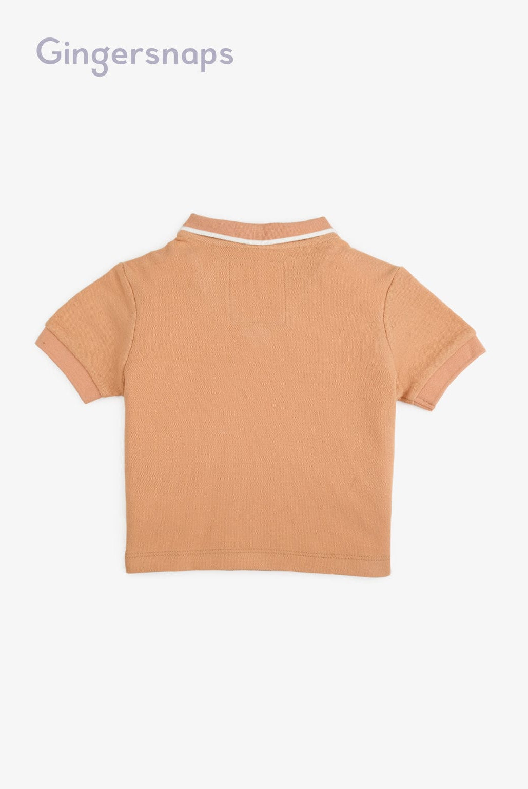 جينجرسنابس تيشيرت أولادي سادة نص كم أولادي بفتحة سبعة بني