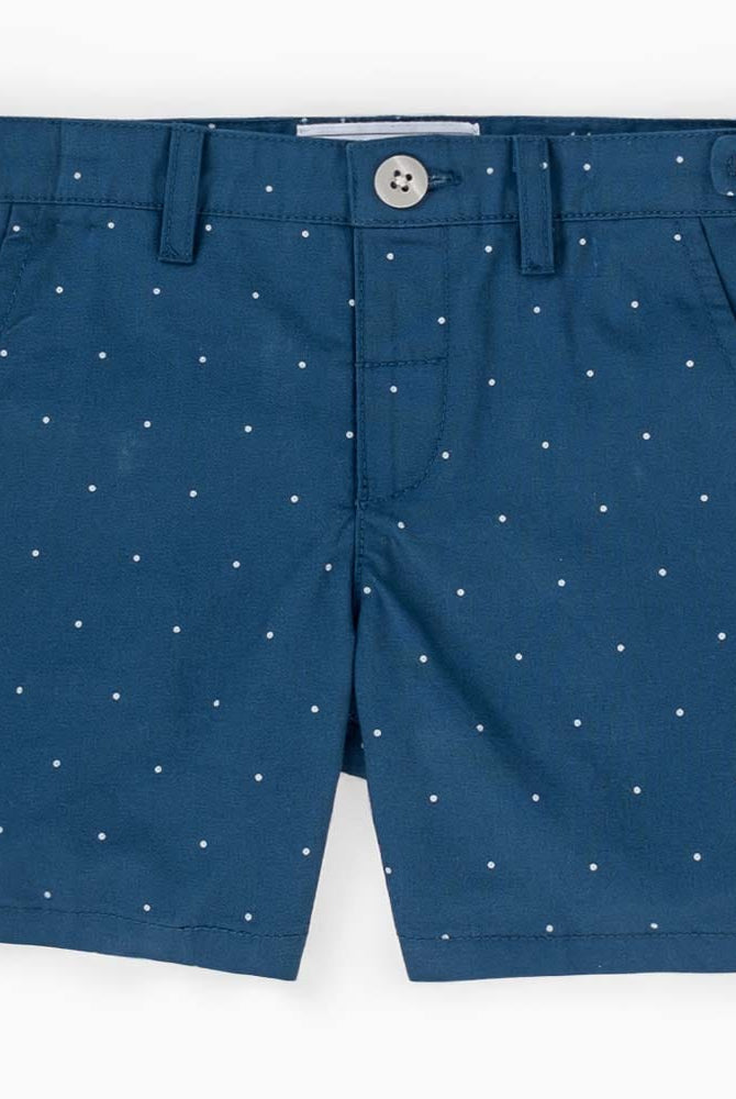 جينجرسنابس شورت منقط بجيوب جانبية ولادي رضع أزرق غامق