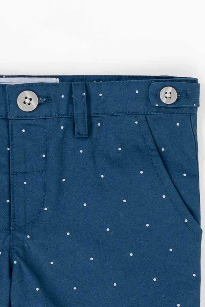 جينجرسنابس شورت منقط بجيوب جانبية ولادي رضع أزرق غامق