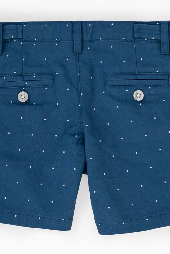 جينجرسنابس شورت منقط بجيوب جانبية ولادي رضع أزرق غامق