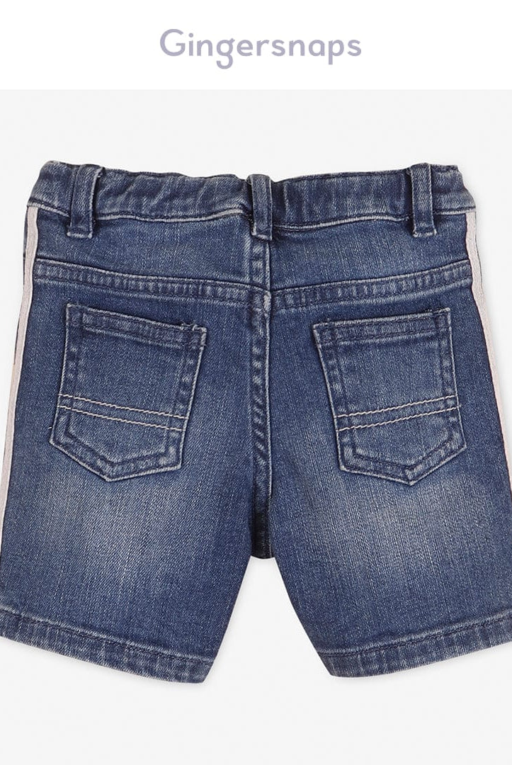 جينجرسنابس شورت جينز اطفال أولادي رضع قصير أزرق/سط