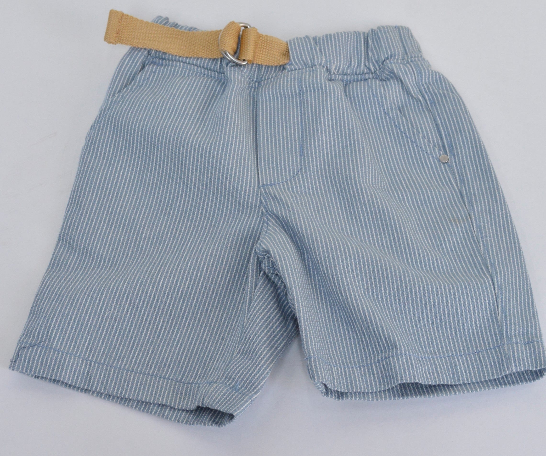 جينجرسنابس شورت أولادي خروج مخطط ملحق بحزام أزرق/أبيض