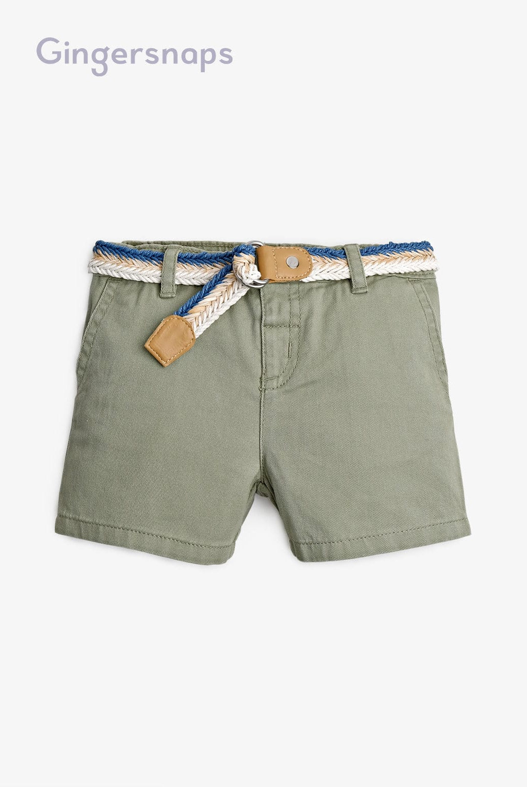 جينجرسنابس شورت اطفال تشينو بجيوب أمامية أخضر