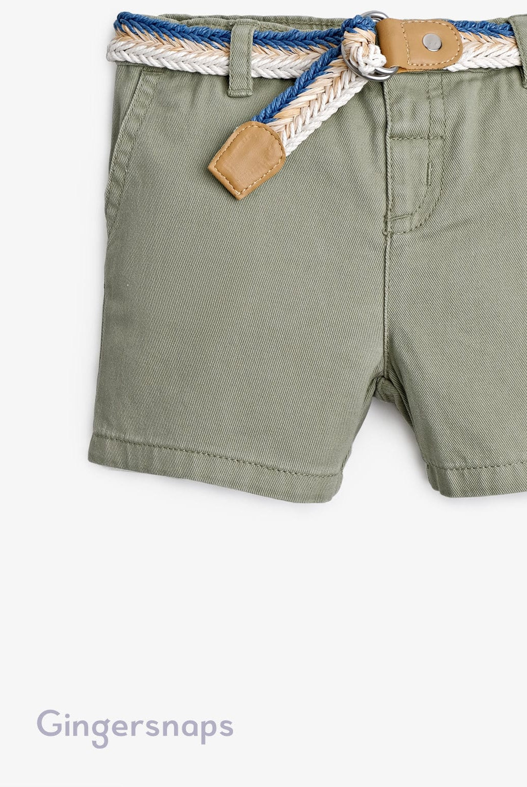 جينجرسنابس شورت اطفال تشينو بجيوب أمامية أخضر