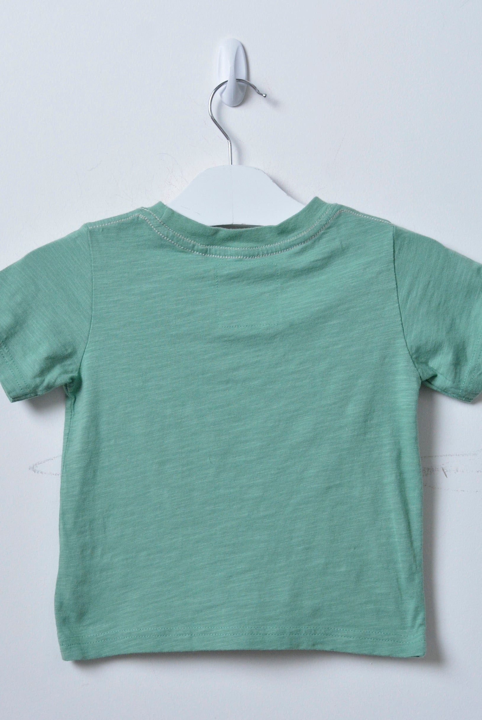 جينجرسنابس تي شيرت ولادي للرضع بياقة دائرية بطبعة مأكولات بالون أخضر