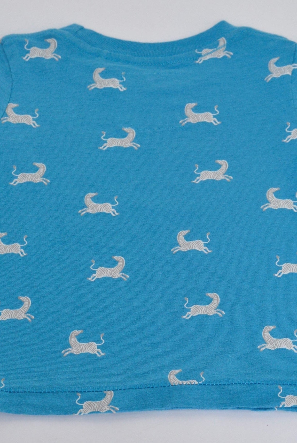 جينجرسنابس تي شيرت ولادي للرضع بطبعة كتابة وحمار وحشي أزرق