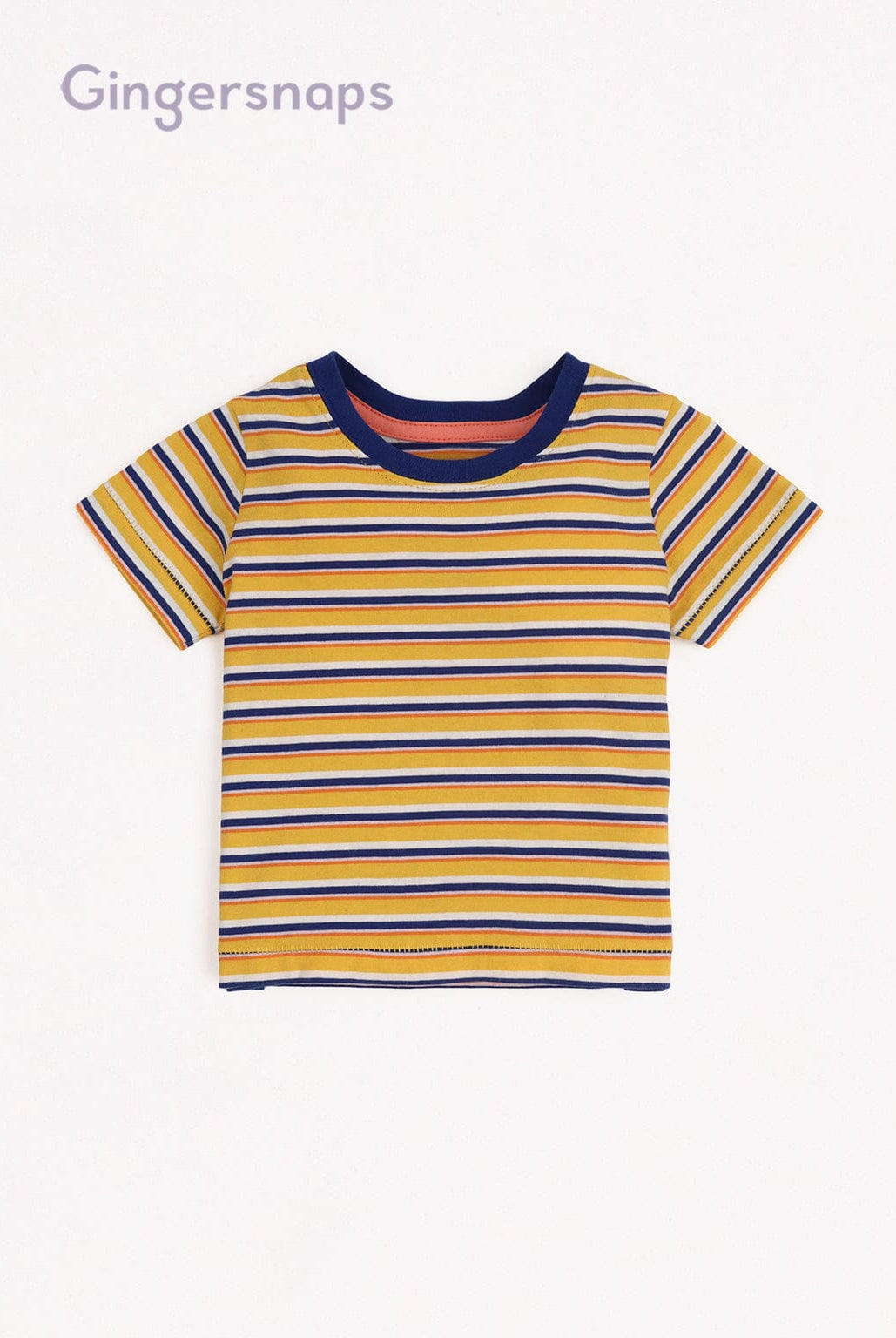 جينجرسنابس تي شيرت ولادي بنمط مخطط للرضع متعدد الألوان