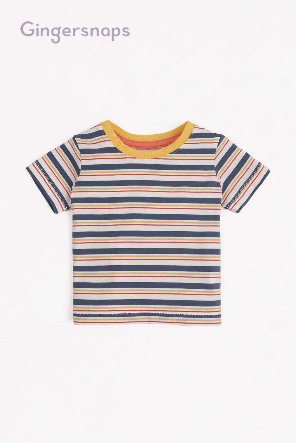 جينجرسنابس تي شيرت ولادي للرضع بنمط مقلم متعدد الألوان
