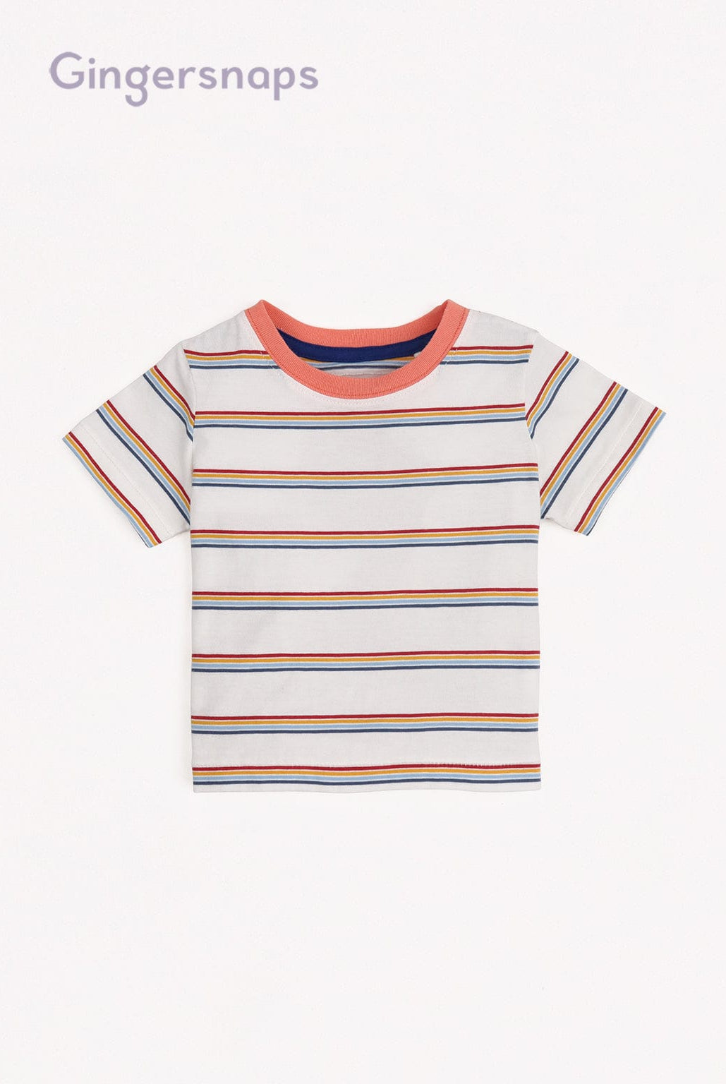 جينجرسنابس تي شيرت بيبي أولاد بنمط مخطط متعدد الألوان متعدد الألوان